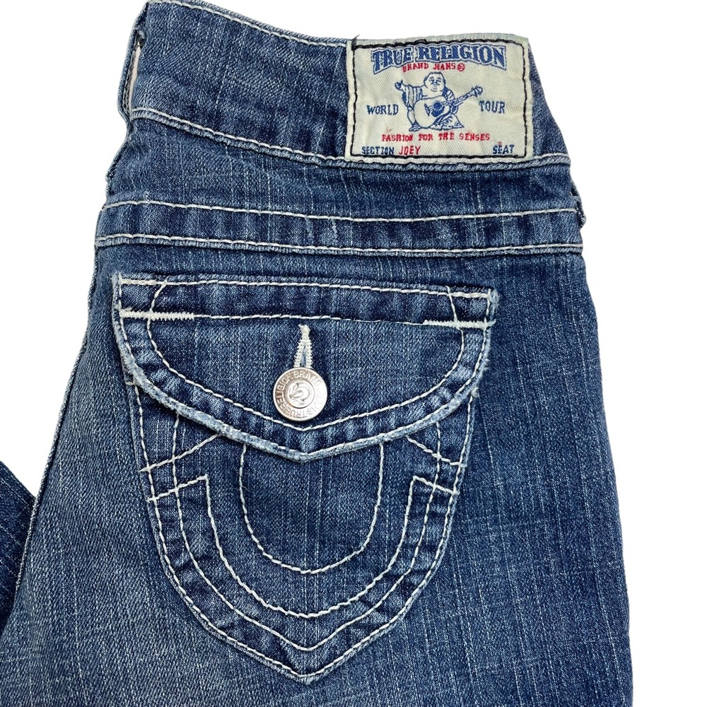 True Religion Joey Low Rise Flare Jeans Size 26 - Picture 2 of 9
